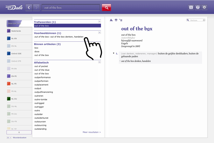 Van Dale Online out of box